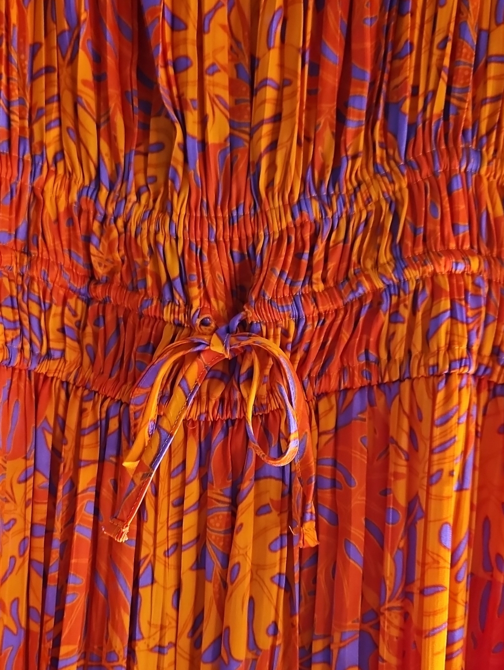 Nine West Orange and Purple Printed Summer Dress, NWT, Sz M - Picture 3 of 8